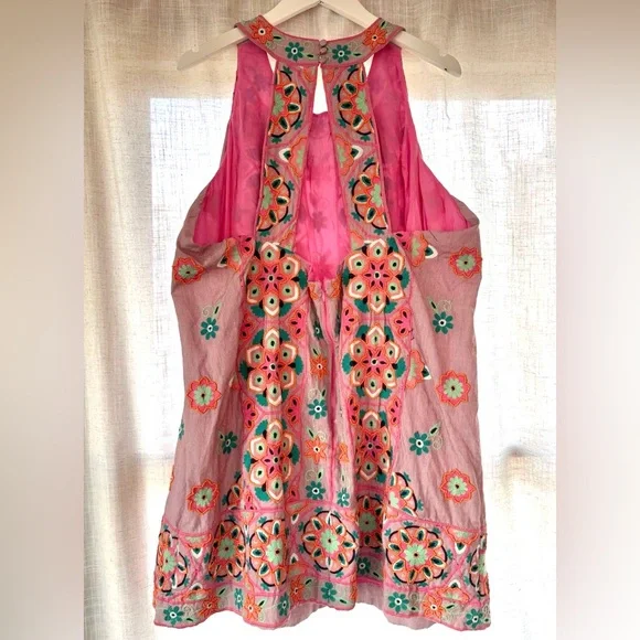 NWT Anthropologie Embroidered Mini Dress - Picture 3 of 6